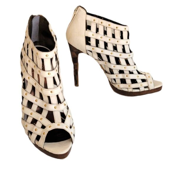 Women's Sandal Stiletttos summer boots studded BABY PHAT Marianela white 10 - Picture 12 of 12